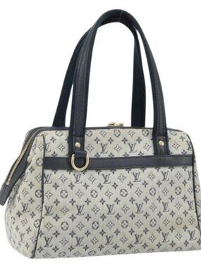 LOUIS VUITTON Monogram Mini Josephine PM Hand Bag Blue M92049 LV Auth 169567A